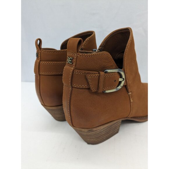 Sam Edelman Western Leather Ankle Booties Women Size 8 Boho Buckle Block Heel - Picture 12 of 13
